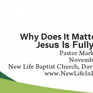 Why Does It Matter That Jesus Is Fully God?