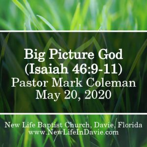 Big Picture God (Isaiah 46:9-11)