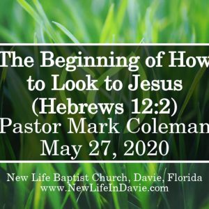 The Beginning of How to Look to Jesus (Hebrews 12:2)