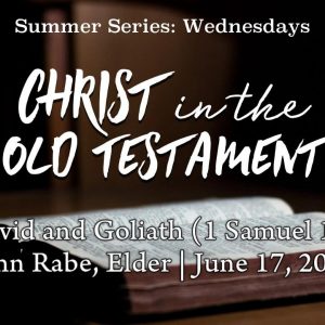 Christ in the Old Testament: David and Goliath (1 Samuel 17)