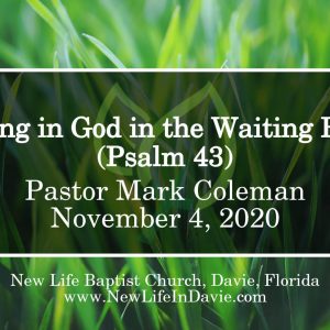 Hoping in God in the Waiting Room (Psalm 43)