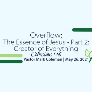 Overflow: The Essence of Jesus – Part 2: Creator of Everything (Colossians 1:16)