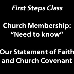 Church Membership “Need to Know”
