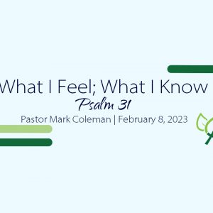 What I Feel; What I Know (Psalm 31)